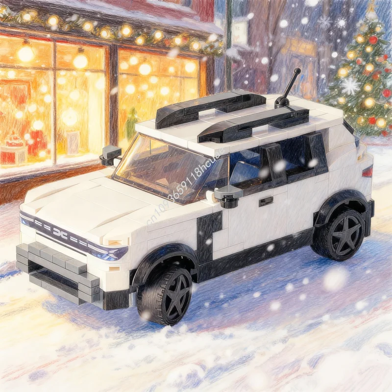 

355pcs MOC City Champions Dacia Duster Model Building Toys Blocks Architecture Christmas Gifts Creative Education DIY Idea