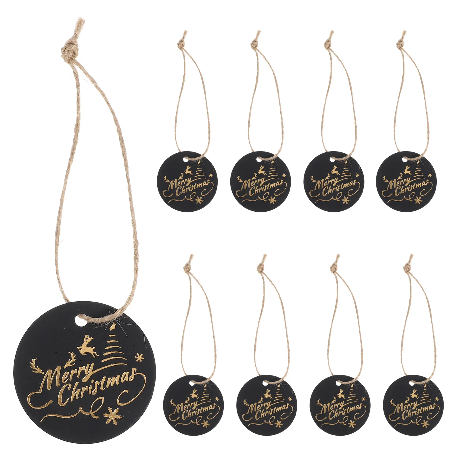 

100Pcs Christmas Gift Tags Thickened Strings Merry Christmas Hanging Labels Holiday Decoration DIY Gift Wrapping