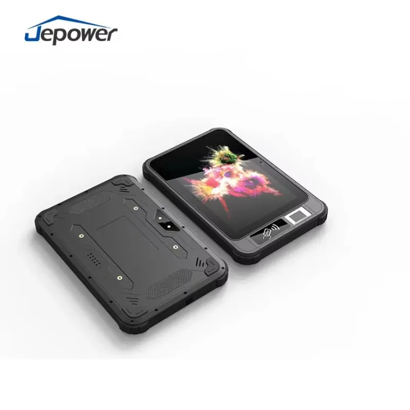 Industrial 8 Inch IP65 Rugged Tablet Android 12.0 4G LTE Biometric Fingerprint Waterproof Shockproof NFC 8000mAh Battery Jepower