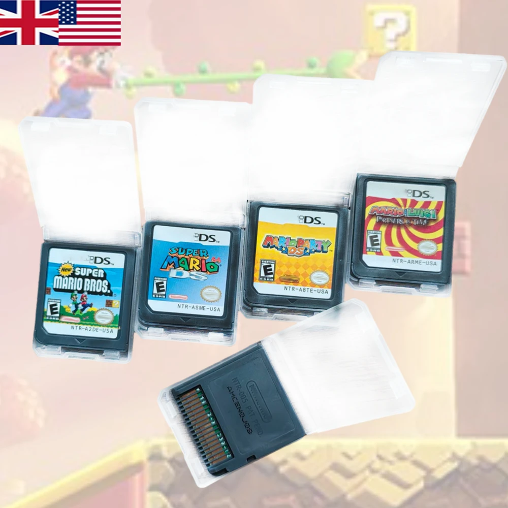 ل NDSL 2DS 3DS ماريو سلسلة DS ألعاب خرطوشة جديد سوبر ماريو بروس لعبة فيديو وحدة التحكم بطاقة ماريو كارت DS ماريو حفلة DS بطاقة