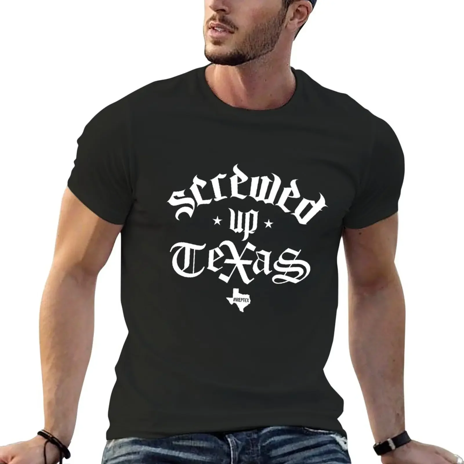 New Screwed Up Texas #iRepTex T-Shirt sweat hippie clothes shirts men