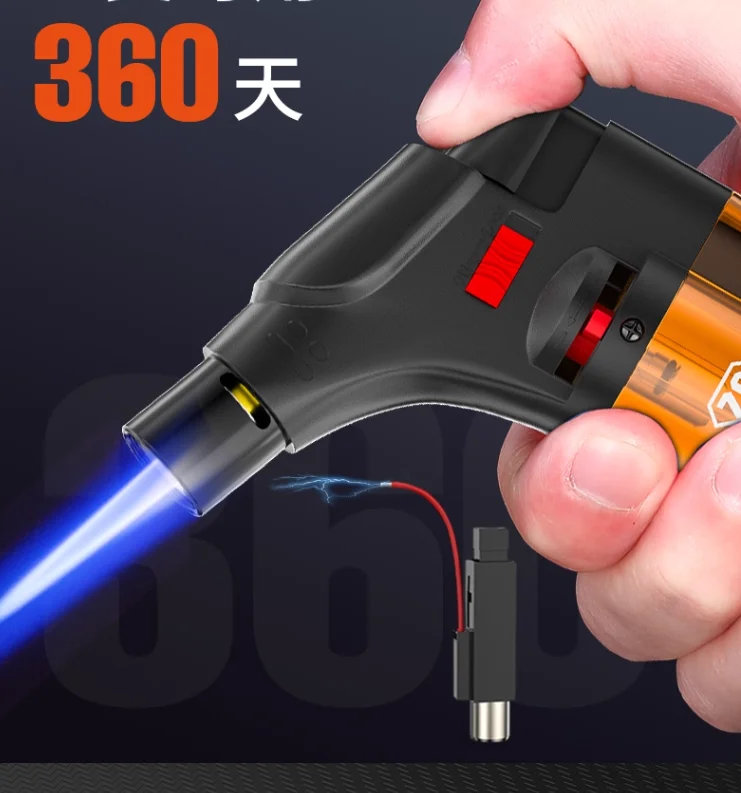 

Зажигалка для сигар, зажигалка, струйное пламя, бутановый газ, мини многоразовая ветрозащитная зажигалка для свечей, камина, гриля, кухни