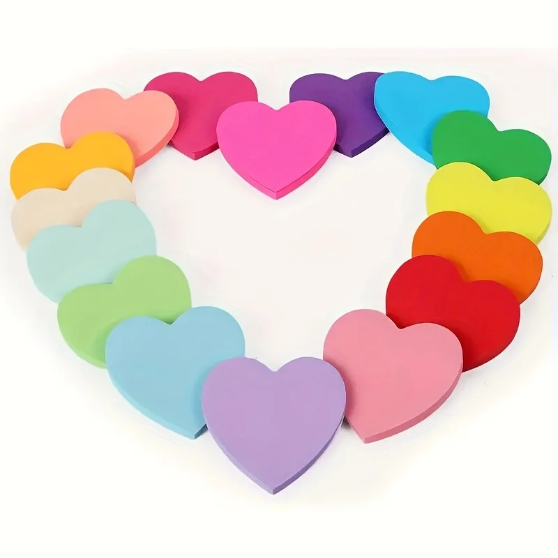 

Star love shaped notes, colored sticky paper information index stickers, cute memos, colored self-adhesive notes