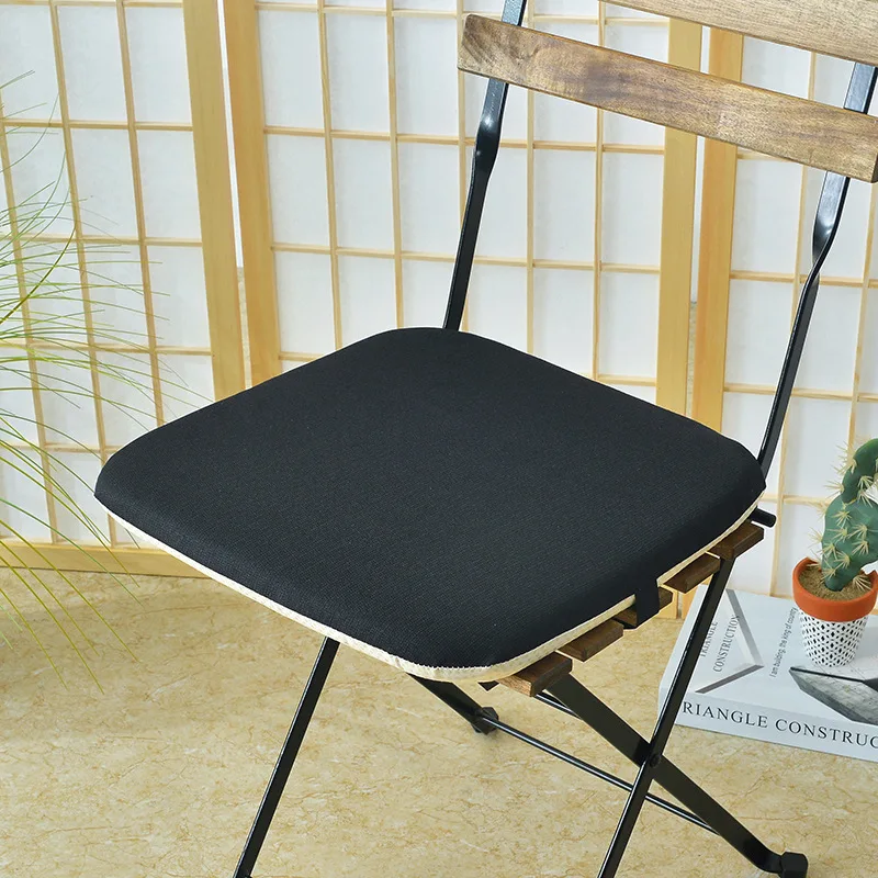 1個入り-50-50cm-正方形-メモリーフォームシートクッション-コットンリネン製-滑り止め-チェアパッド-ホームオフィス用