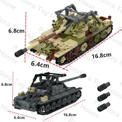 MOC WW2 Military Tank Building Block Army Armored Car Weapon Mortar Vehicle Figure Muzzle Brake Gun Accessories Toys