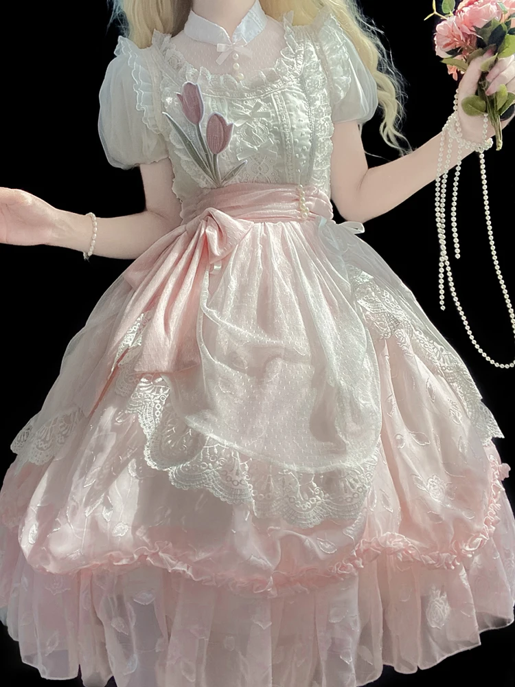 

Lolita Dress Short Sleeve Summer Cute Daily for Women