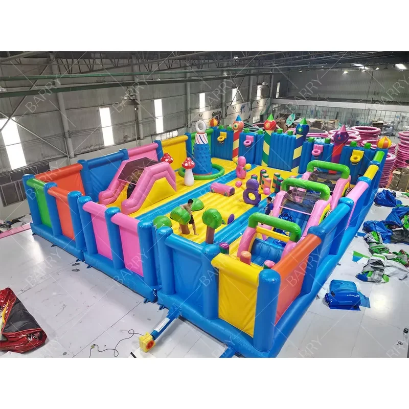 Hot Inflatable Theme Park Slide Jumping Castle Play Centre With Ball Pit Blow up Big Bounce House Bouncy Castle Playground