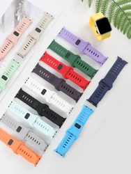 Strap For Apple Watch Ultra 2 Band 44mm 45mm 41mm 40mm 49mm 42mm 38mm Silicone correa bracelet iWatch Series 9 8 7 6 5 4 3 se