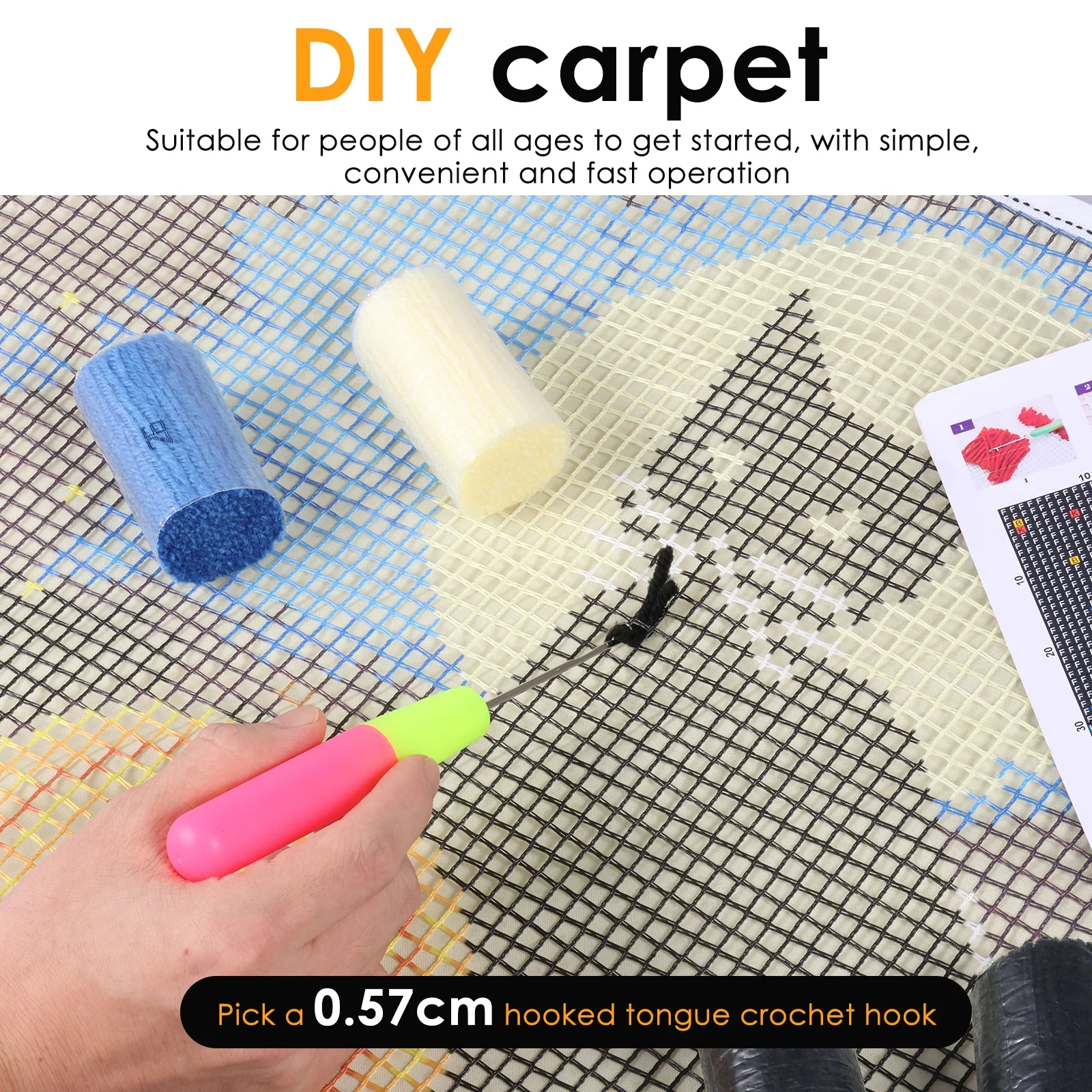 ラッチフックキット DIY 動物柄 パンチニードル刺繍セット - Punch Needle Kit のレビューと価格