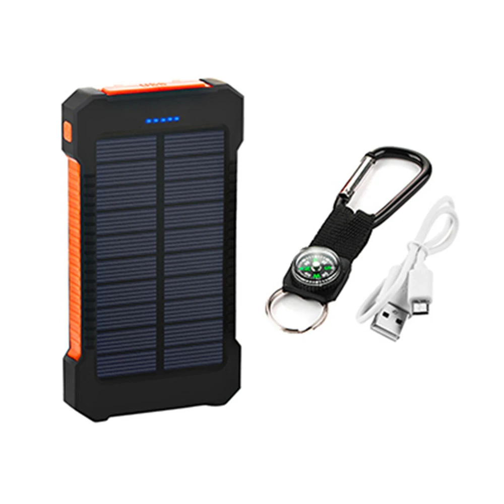 Portable Power Bank 50000mAh Solar Phone Charger for iphone Large Capacity LED Outdoor Travel Power BankPortable Power Bank 5000