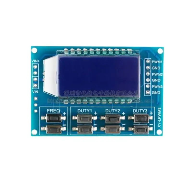 3-way PWM Pulse Adjustable Fequency Module Square Wave Rectangular Signal Generator