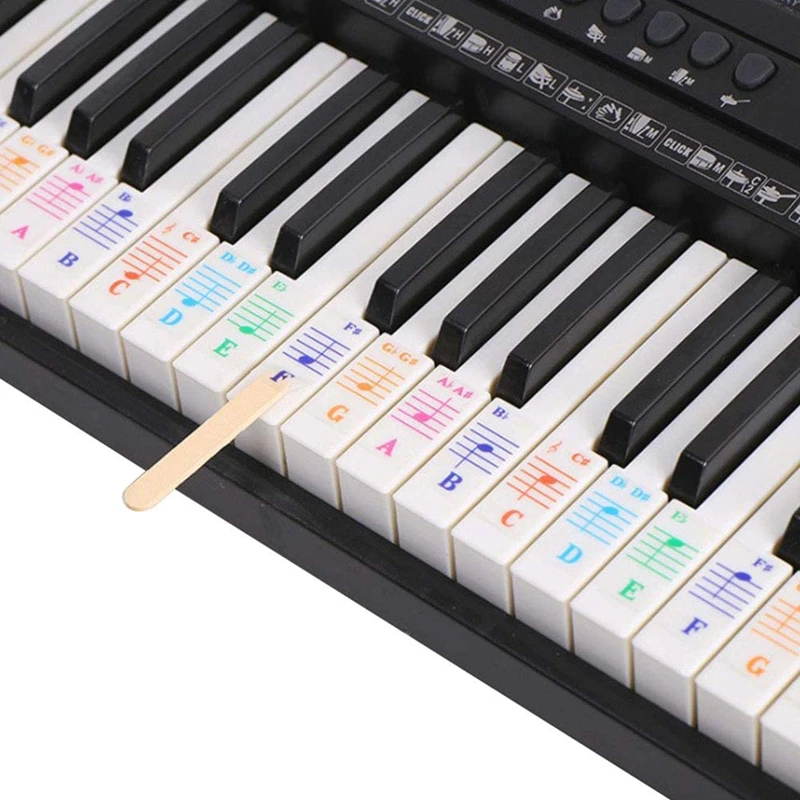 Pegatinas transparentes para teclado de Piano, calcomanía de música desmontable para notas, espectro de Piano Electrónico, 88/61/54/49 teclas,