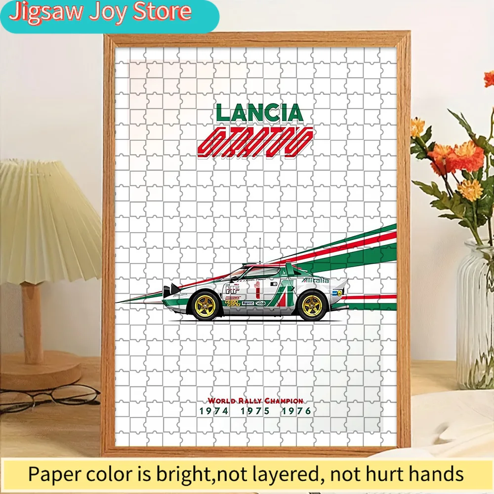 

Бумажный пазл-головоломка Lancia Stratos World Rally Champion 1974-1976, классический итальянский раллийный автомобиль, художественный принт, декор для стен, ливрея Alitalia