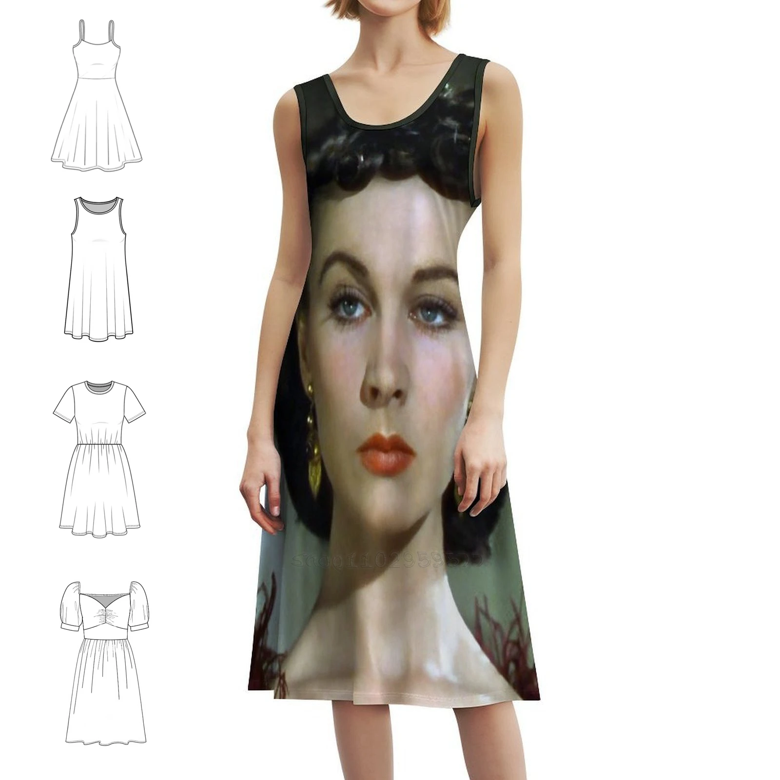 

Платье в корейском стиле Scarlett O'Hara для женщин, элегантное повседневное платье для вечеринки или повседневной носки, Scarlett Gonewiththewind Rhett Ashley