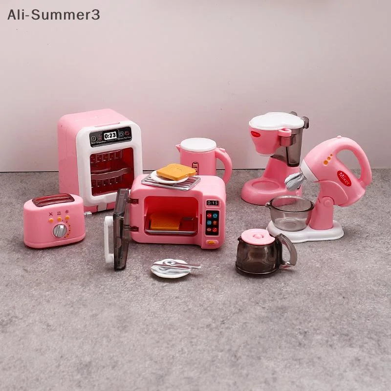 1 Zestaw 1:12 Miniaturowy Ekspres do Kawy Ubijaczka do Jajek Urządzenia Domowe Dekoracja Zabawka Akcesoria do Domku dla Lalek