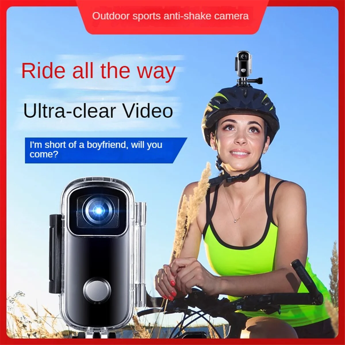 Professionele High-Definition Sportcamera Motorfiets Fietsrecorder Buiten Waterdicht Anti Shake Ravel Video