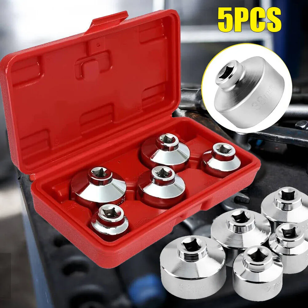 5PCS Universal Oil Filter Socket Set 3/8