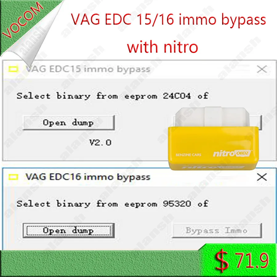 

VAG EDC15 EDC16 Immo Off Bypass Immobilizer for EEPROM 24C04 95320