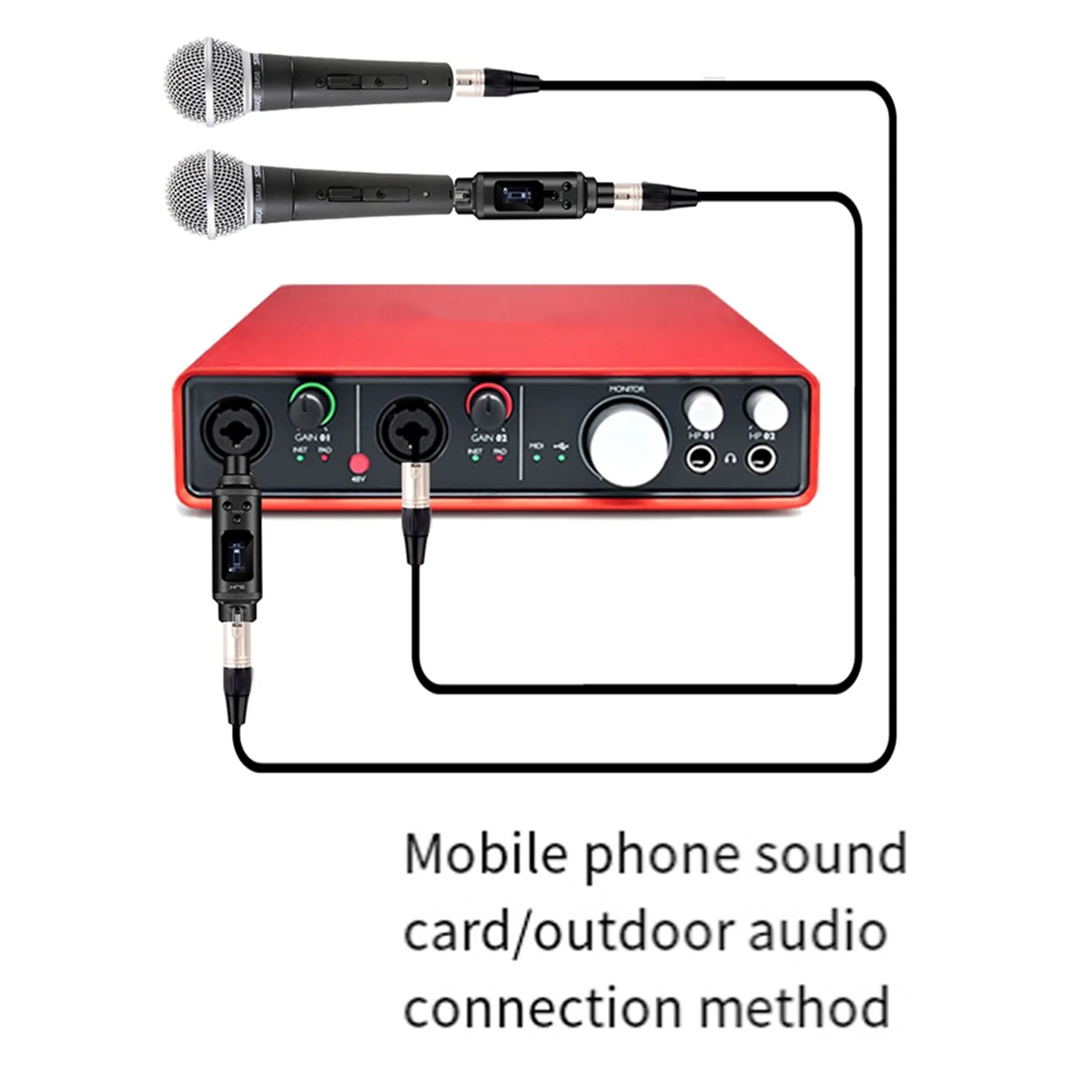 Préamplificateur de microphone dynamique aste, écran LCD, amplificateur aste intégré pour SM58, 12DB-39DB