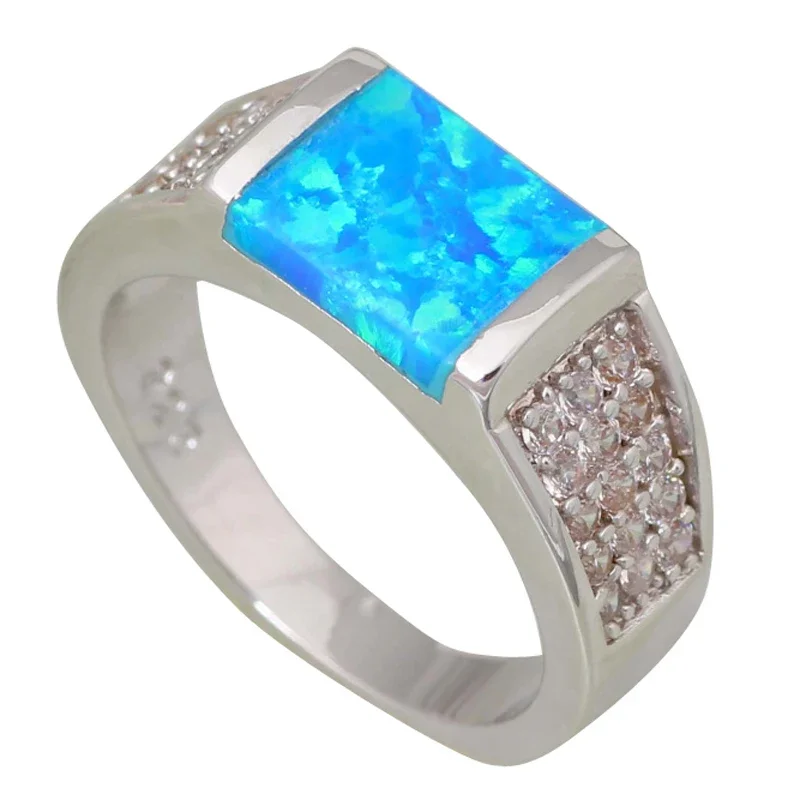 JLR1188 Wholesales Platinum Plated Colorful Opal Fashion Jewelry For Women Cocktail Ring