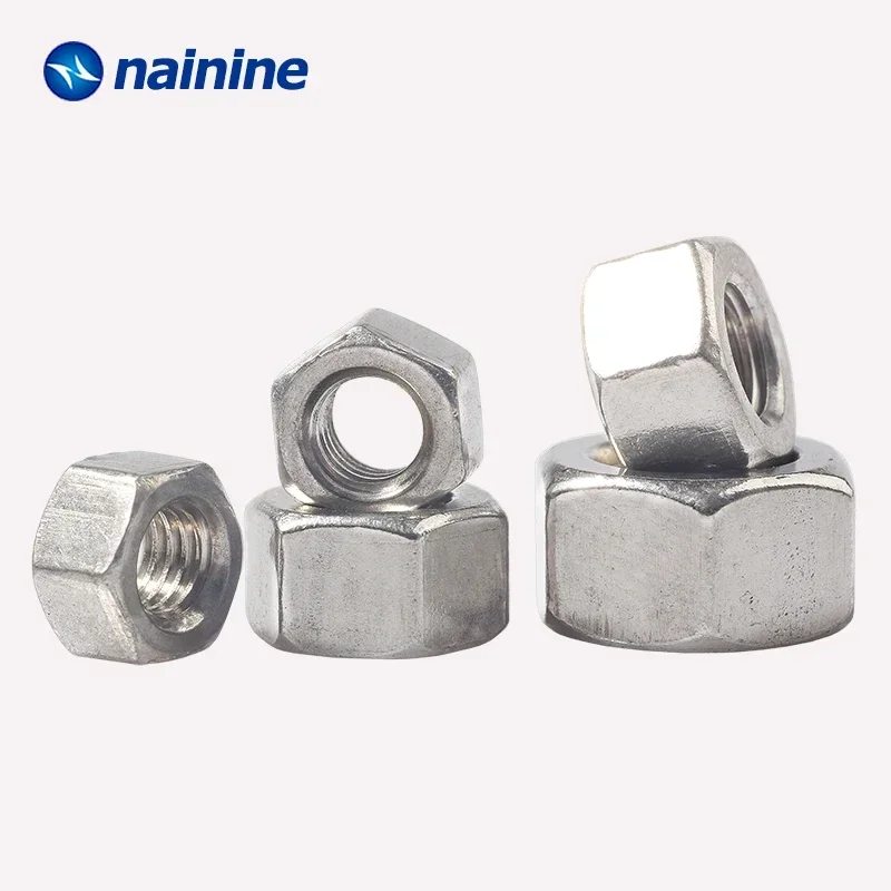 GB6175 304 Stainless Steel Metric Thread Thickening Nut Hexagon Nuts Hexagon Nuts Style 2 M5-M16