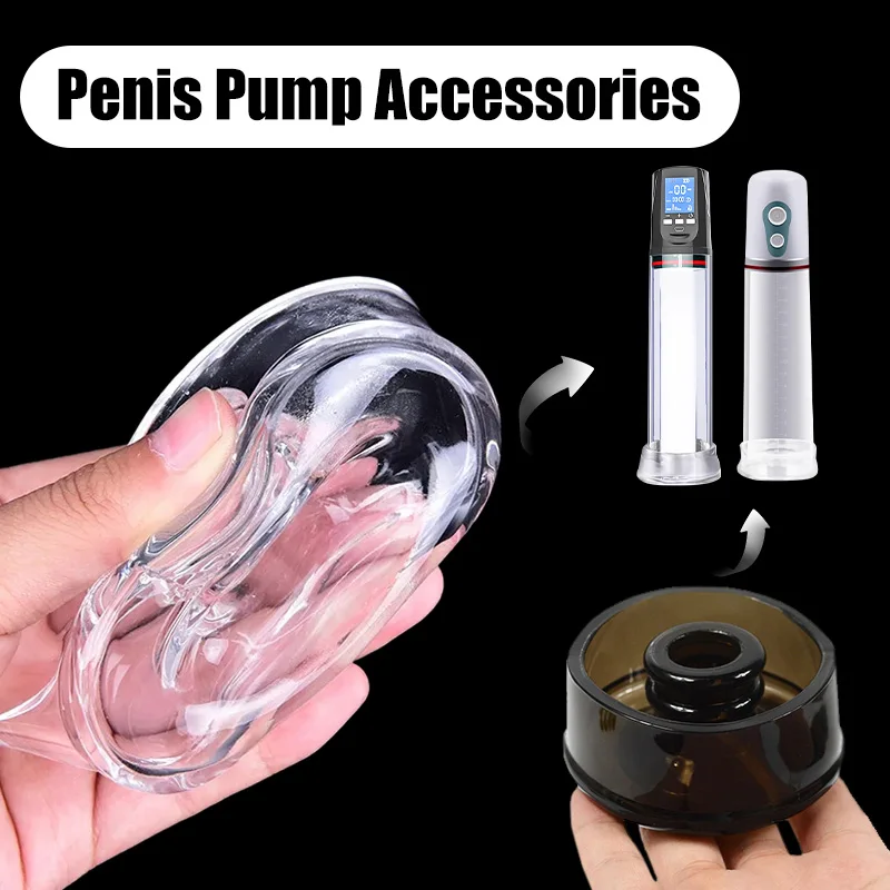 Silicone Sleeve Penis Pump Cylinder Ring Penis Extender Trainer Accessories Penis Erection Enlarger Exerciser Sex Toys For Men