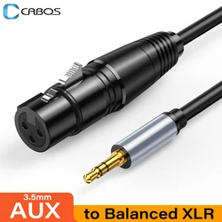 Câble audio analogique XLR vers 3.5mm, microphone, XLR femelle vers AUX, jack 3.5mm, pour ordinateur, téléphone, amplificateur de haut-parleur