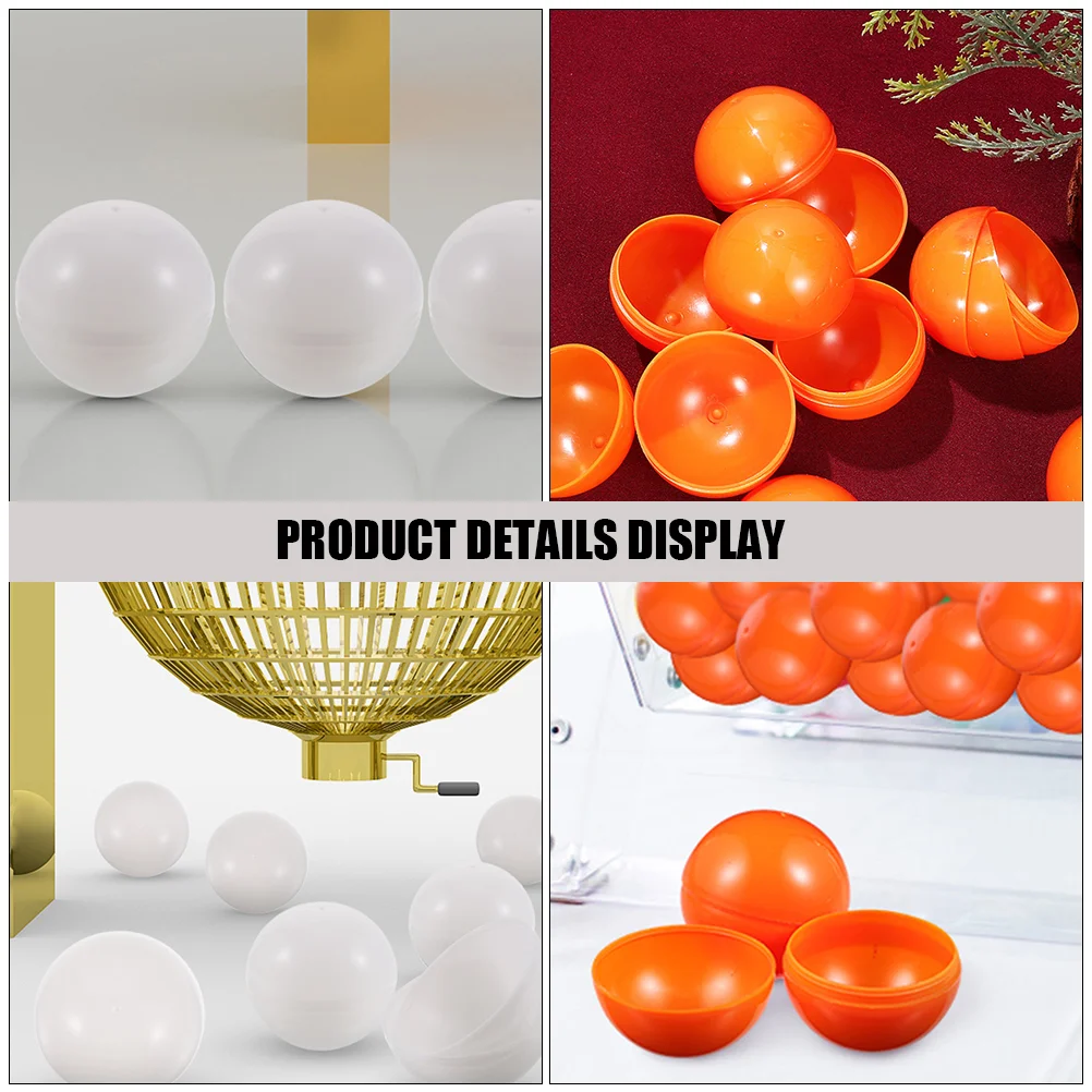 50 Pcs Lottery Ball Plastic Seamless Balls Props Sphere Party Supplies