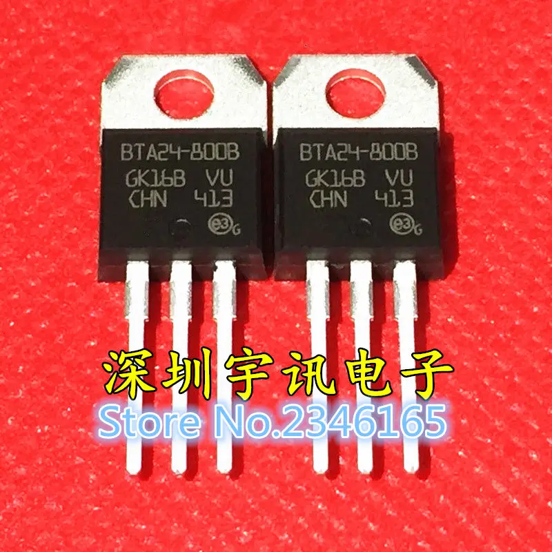 10PCS BTA24-800B TO-220 BTA24-800 TO220 BTA24 24-800B