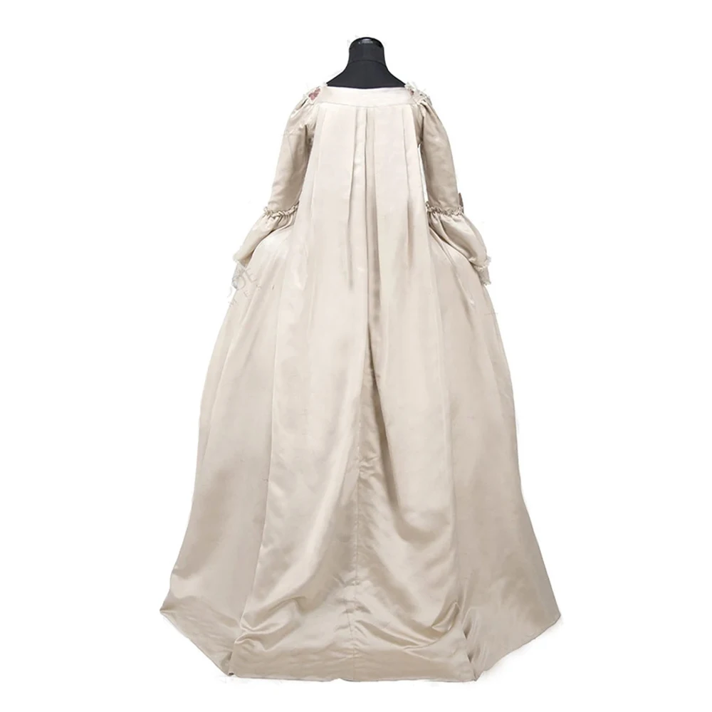 Халат A La Francaise 18-го века, королевское придворное платье принцессы в стиле рококо с открытой спиной, средневековое бальное платье королевы Марии-Антуанетты