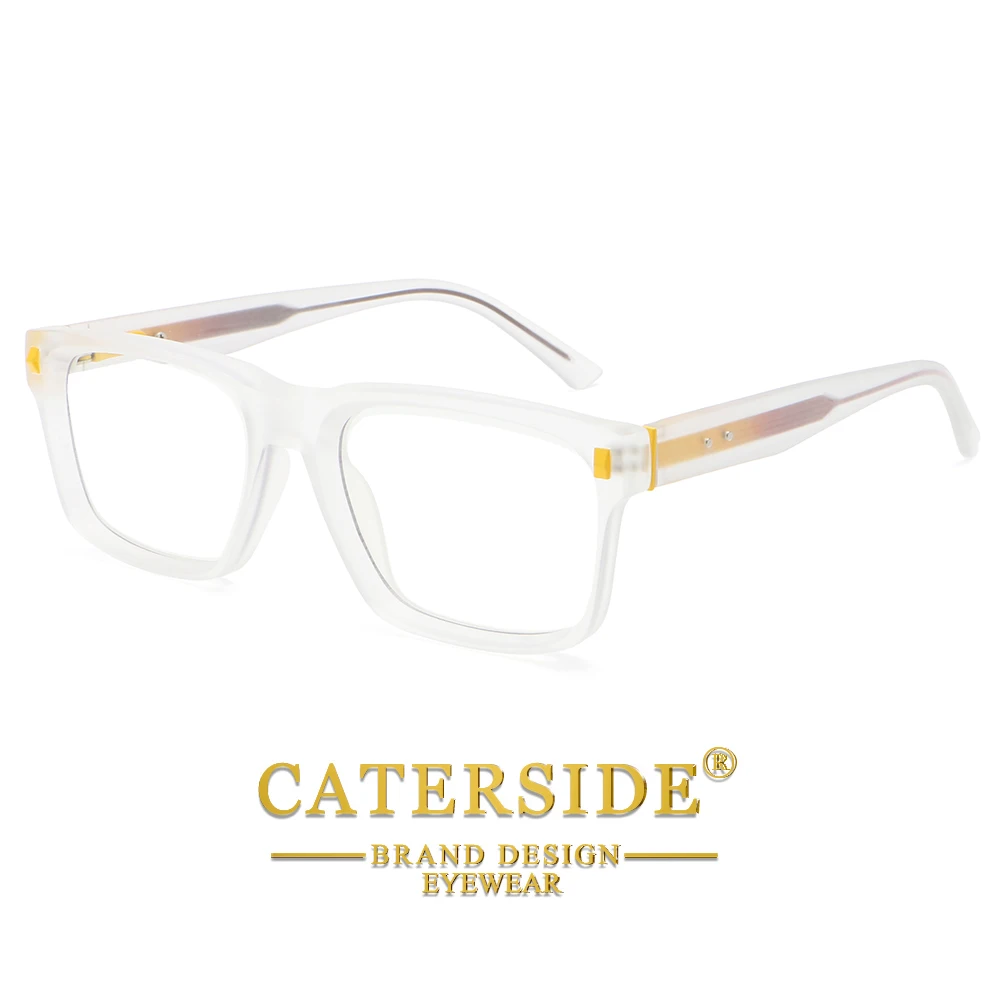 CATERSIDE Fashion Square Brillenhalter für Herren, Retro, Anti-Blaulicht, Computer-Brillenhalter, dekorative Brillen für Damen – Detail 15