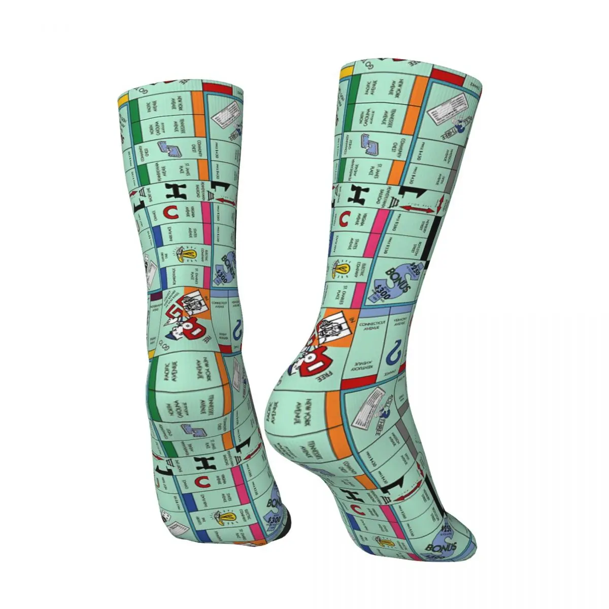 Board Socks Men's Socks Retro Harajuku Street Style Novelty Pattern Crew Sock