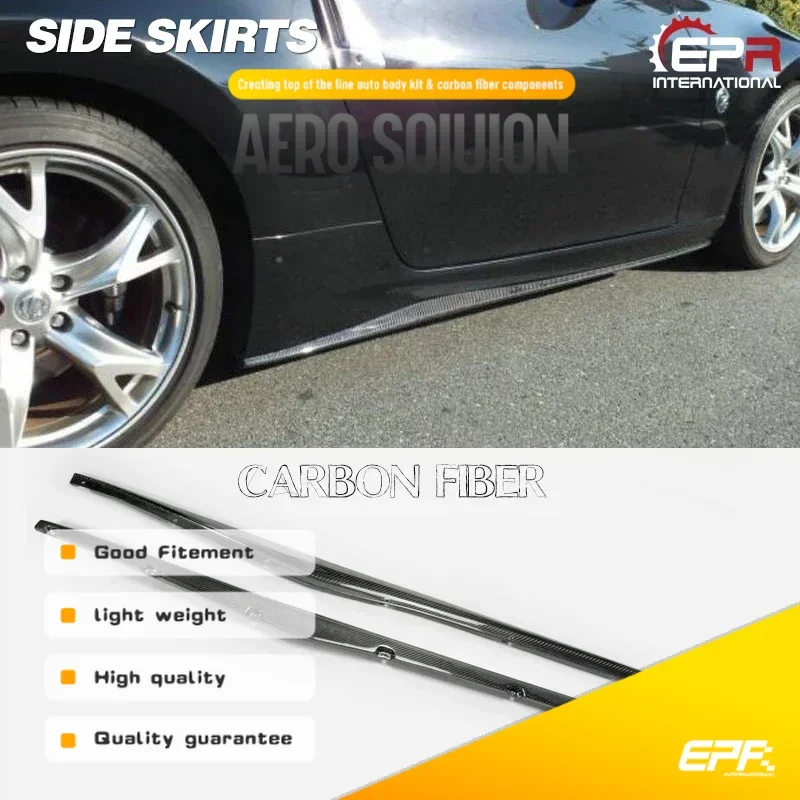 

Car Accessories Carbon Fiber Side skirt step extension Body Kit Cay-styling Fit For Nissan Z34 370z Car Covers