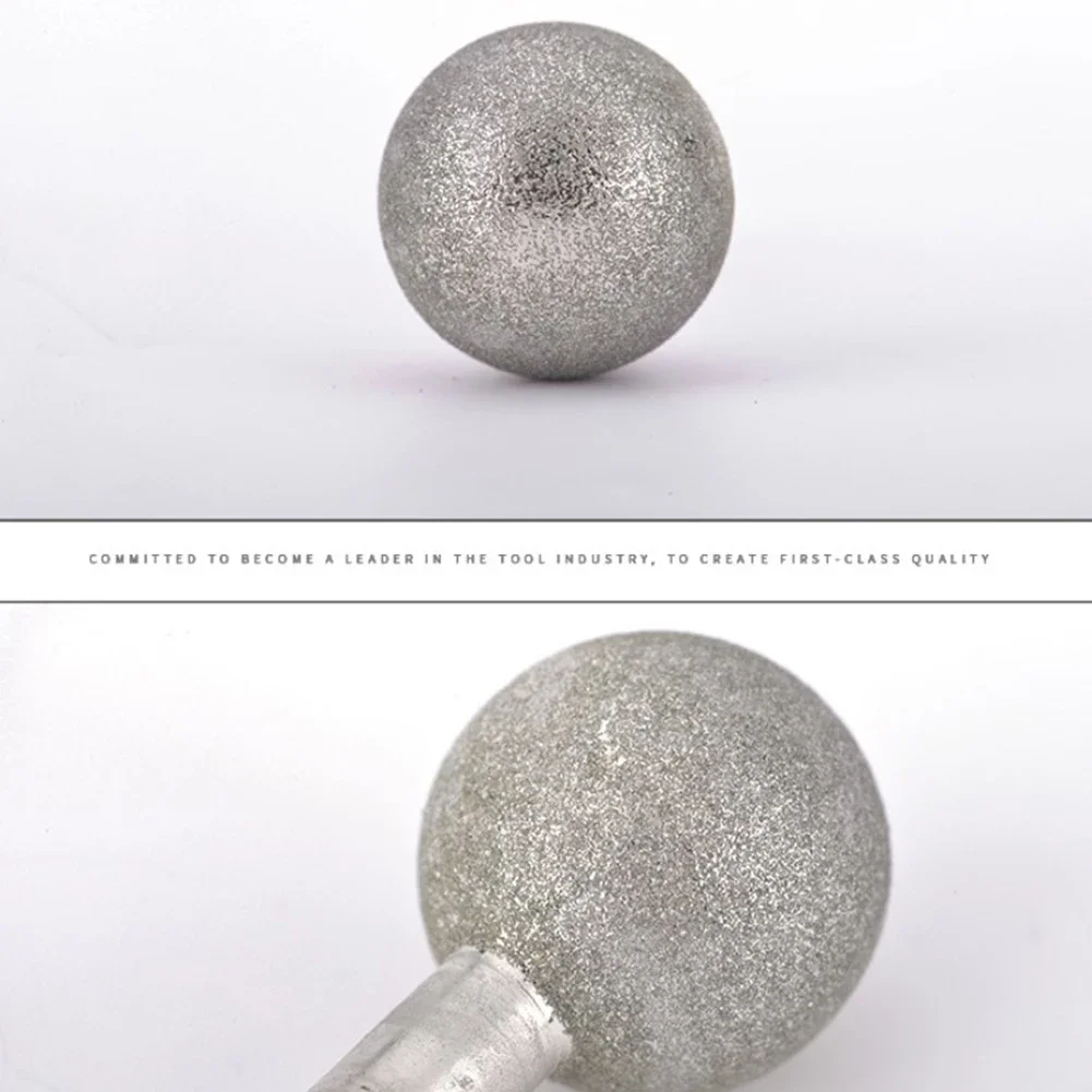 

33-40mm Length Silver Tone Color Needle Head Grinding Dressing Metal Polishing Round Ball Shape Sculpting Bits