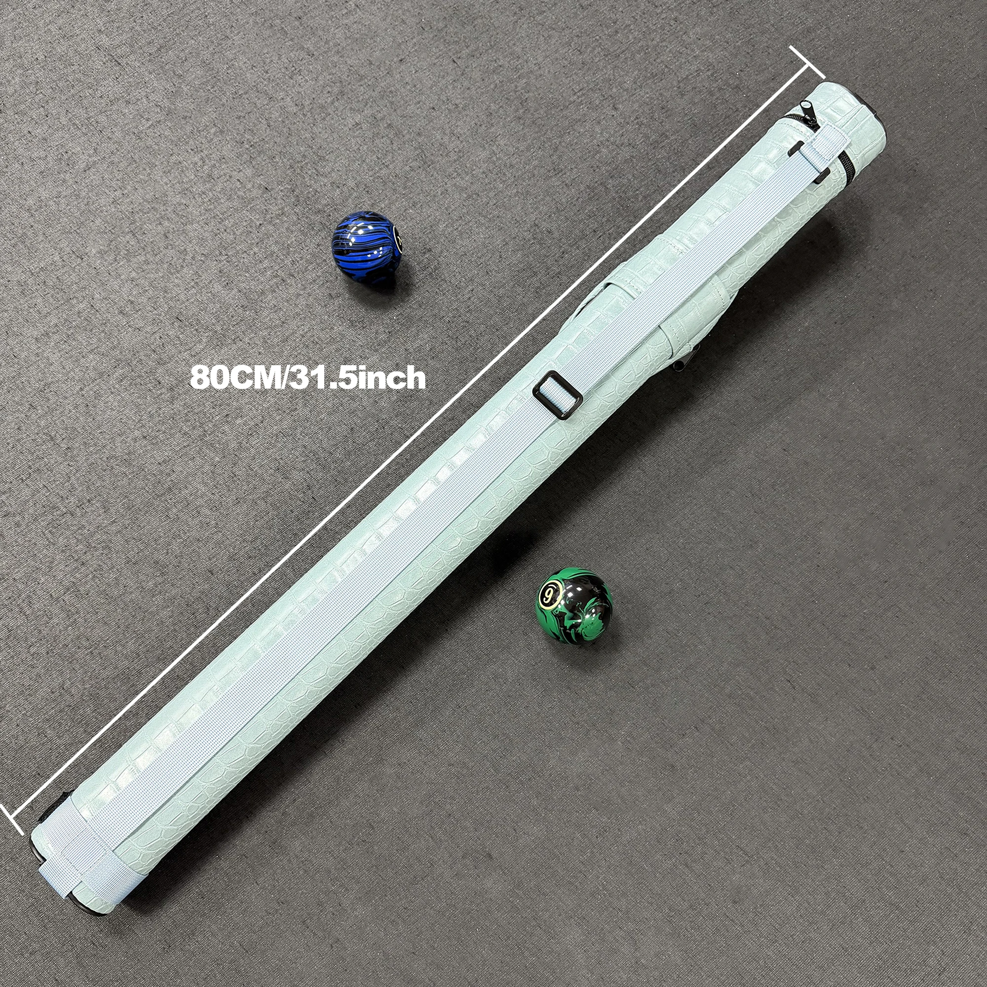 pool cue case, two-hole type, suitable for 1/2 split-type billiard cues, 80CM in length, easy to carry