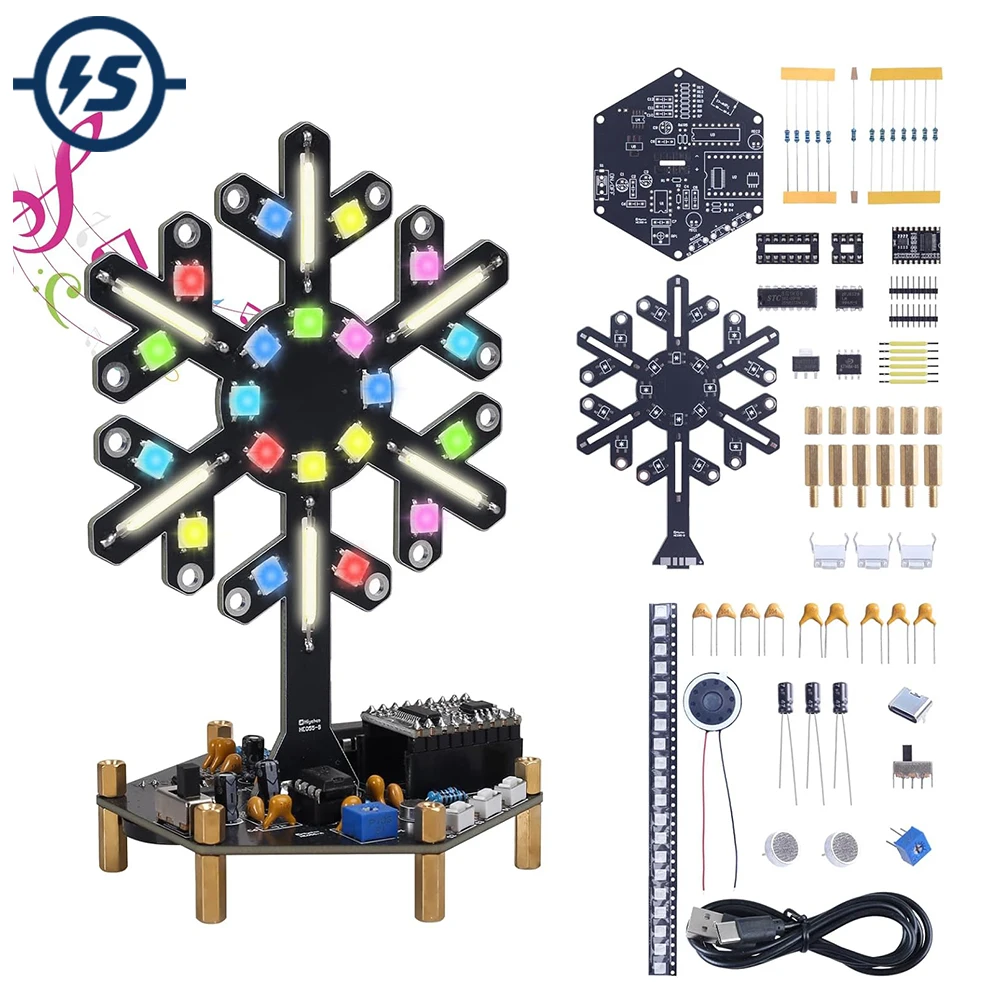 Diy Electronics Kits For Kids - Voice Control Spectrum Light Soldering Practice