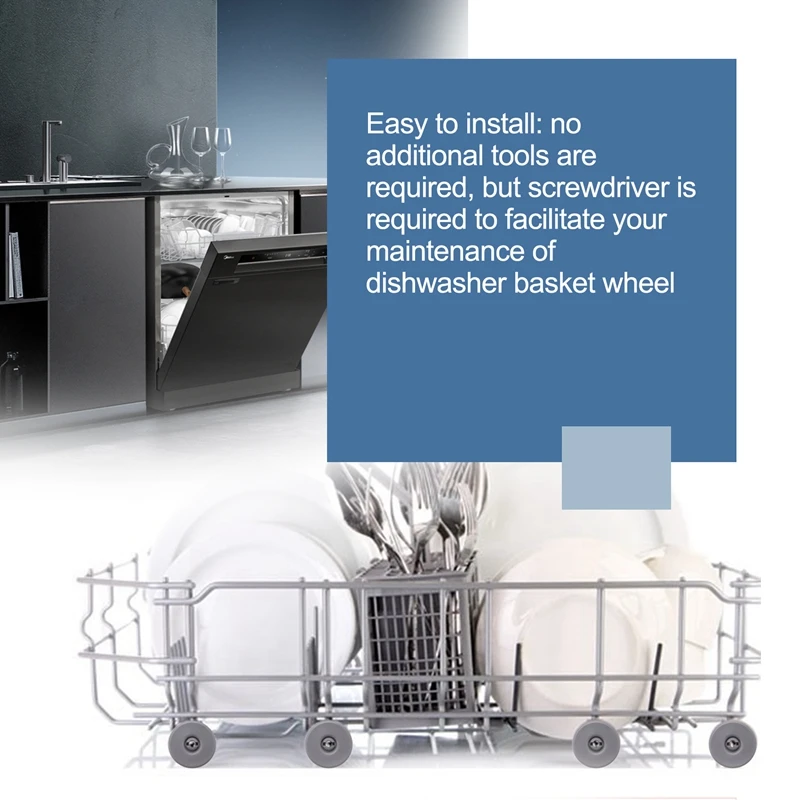 16 แพ็คของเครื่องล้างจานล้อตะกร้าล่างล้อสําหรับ AEG Electrolux FAVORIT Zanussi เครื่องล้างจานล้อ