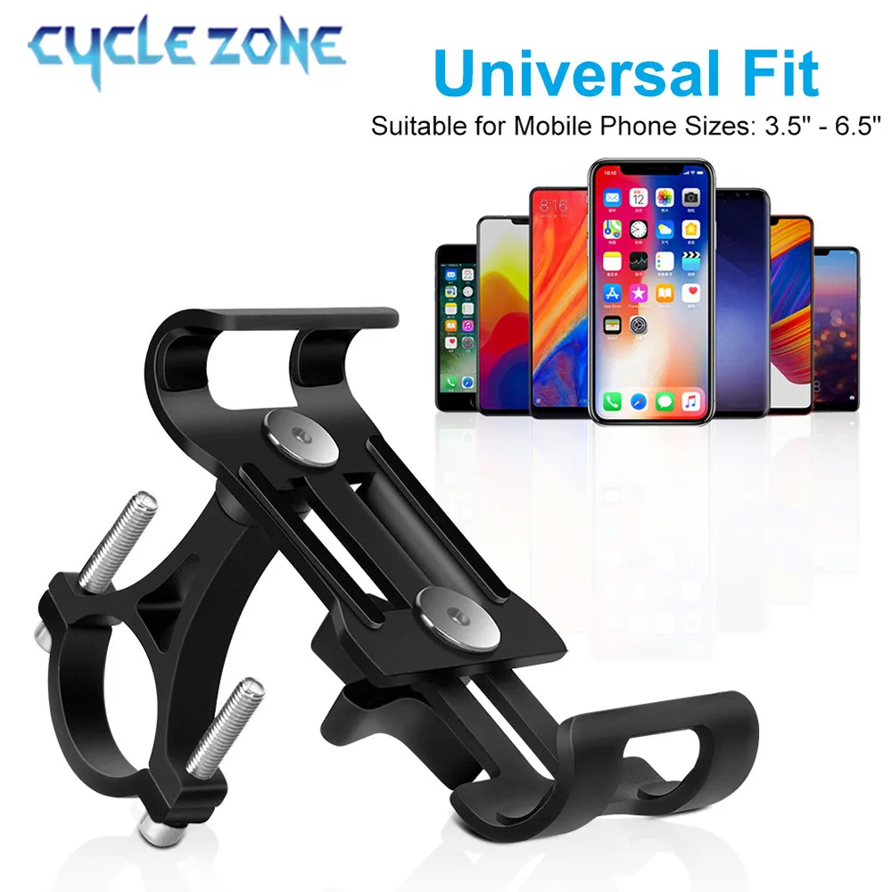 Aluminum Alloy Bike Phone Holder  Anti-slip Bracket Metal Motorcycle GPS Clip Universal Cycle Bicycle Phone Stand