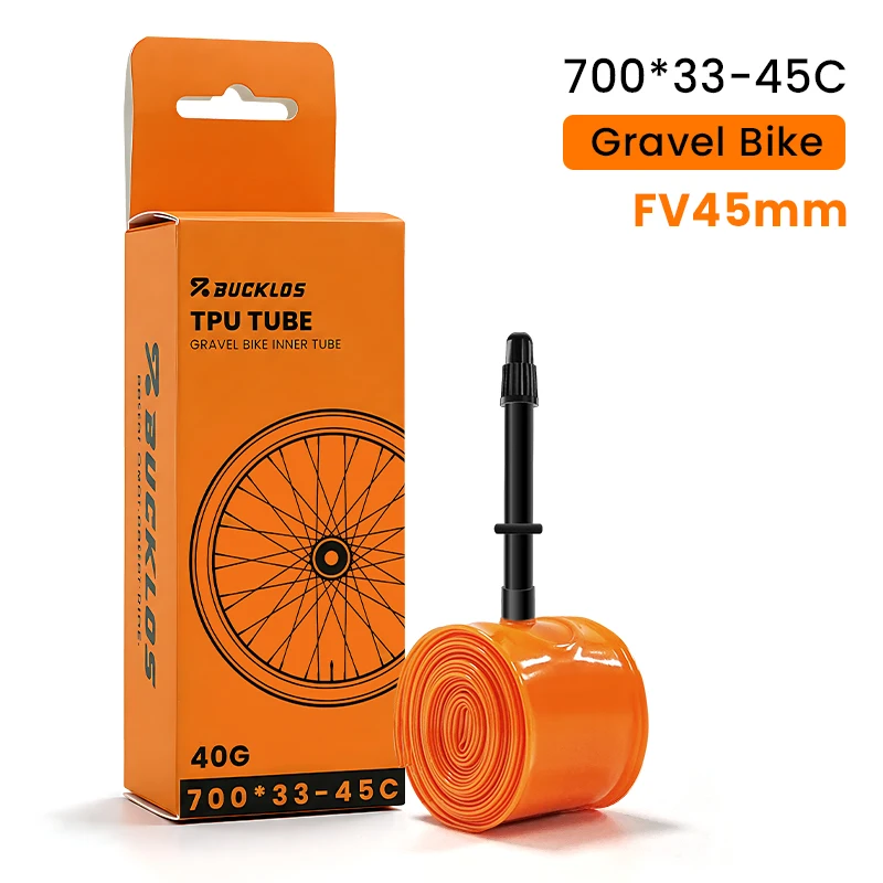 BUCKLOS Fahrradschlauch TPU 700C Fahrrad-Innenschlauch Ultraleicht Verschleißfest Rennrad Gravel Radfahren Reifenschläuche Fahrradreifenteile
