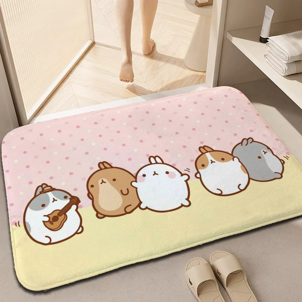 Floor Mats Molangs Customized Bath Mat Room Rugs Carpets for Bedroom Custom Aesthetic Room Decoration House Entrance Mat Home