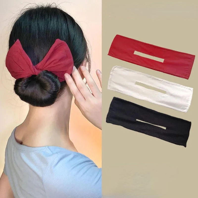 Korean Deft Bun Hair Band for Women Knotted Wire Headband Print Hairpin Braider Maker Easy To Use DIY Fashion Accessories Summer