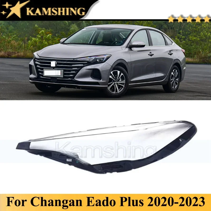 CAPQX For Changan Eado Plus 2020-2023 Front Bumper Headlight Cover Shell Car Lampshade Head Lamp Glass Head Light Lens Caps