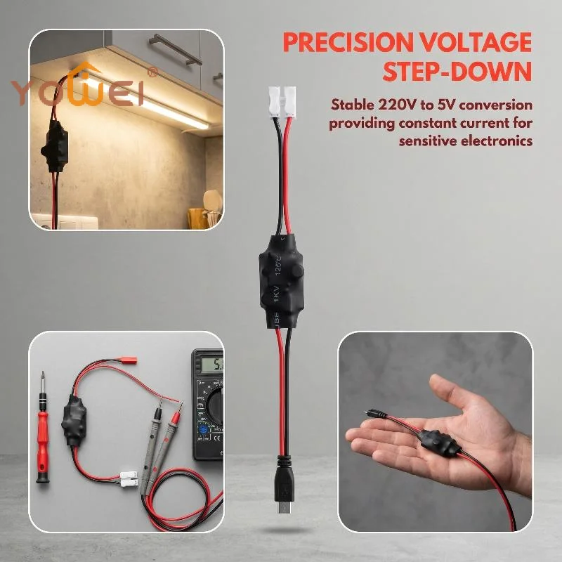 

1 шт. 5W мини-кабель питания для камеры с портами USB/Type-C/Android/JST, преобразователь 220В в 5В для беспроводных камер, адаптер для Wi-Fi мониторинга