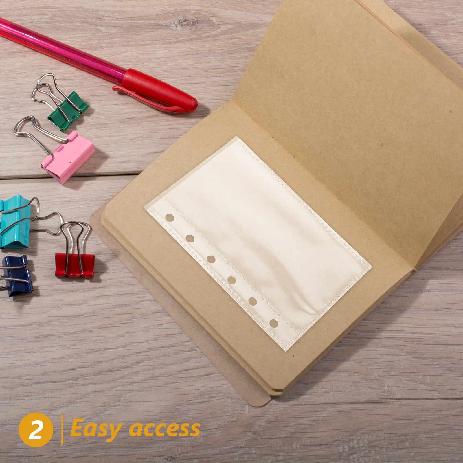 60Pcs Scrapbook Binder Sheets Clear Plastic Page Protectors 14x12.5cm Heavy Duty Scrapbook Refill Pages Photo Page Protectors