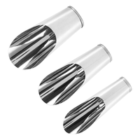 ABLA-Bonsai Soil Scoop Metal 3 Pcs Set ,Stainless Steel Garden Hand Soil Scooper, Professional Bonsai Tool Kit