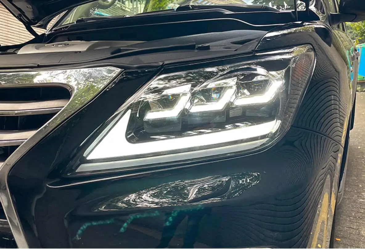 All IN LED car bumper head light Lexuz LX570 Headlight,2007~2015y Fog light LX570 Headlamp car accessories