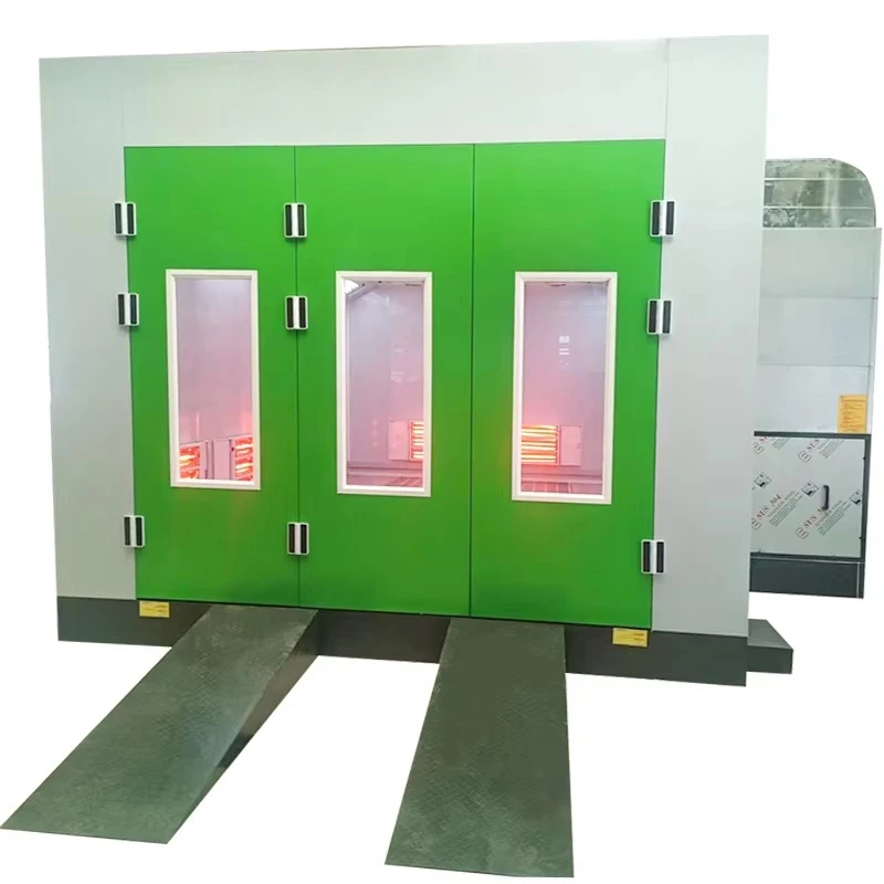 FOB Price LX 4 Ventilated Car Spray Booth LED Lighting System Diesel Burner Heating Light Truck Paint Baking Oven