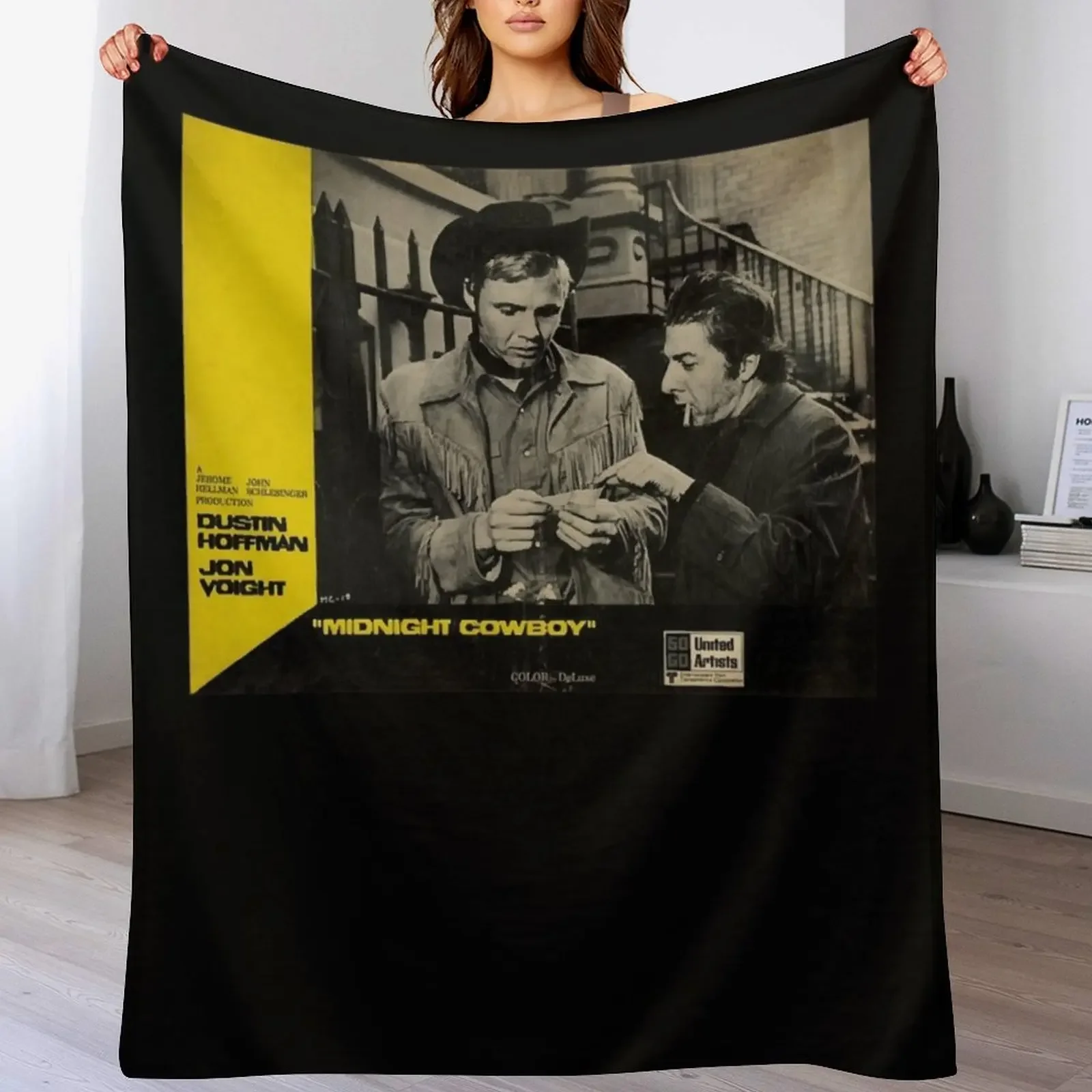 

Midnight Cowboy Lobby Card Classic Throw Blanket Versatile Cozy Throw Blanket for All Occasions