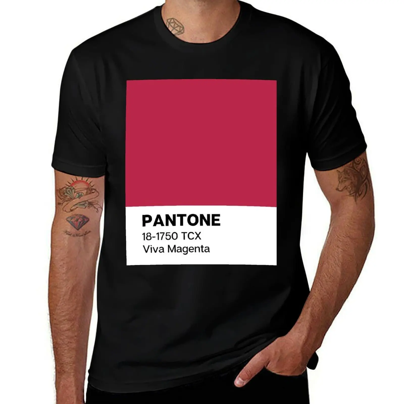 

Футболка Pantone Viva Magenta, мужская дизайнерская мужская футболка, дизайнерская хлопковая футболка, комплект футболок