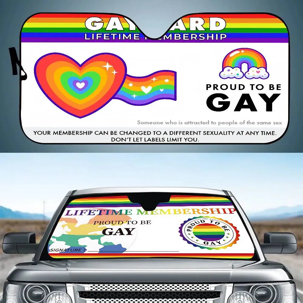 

Гей-любовь на заказ, мультфильм, аниме, лобовое стекло автомобиля, солнцезащитный козырек, складной солнцезащитный козырек, автомобильные оконные козырьки